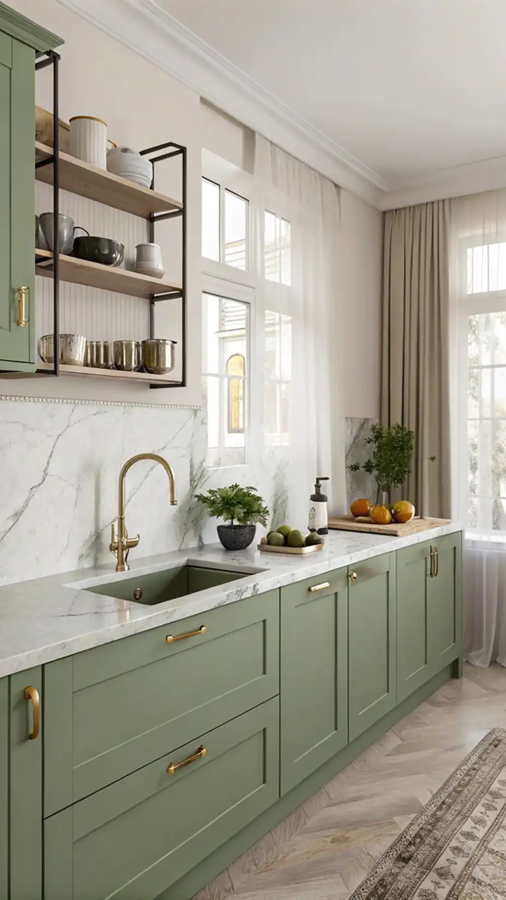 زنگ سبز کابینت ترند جدید سال