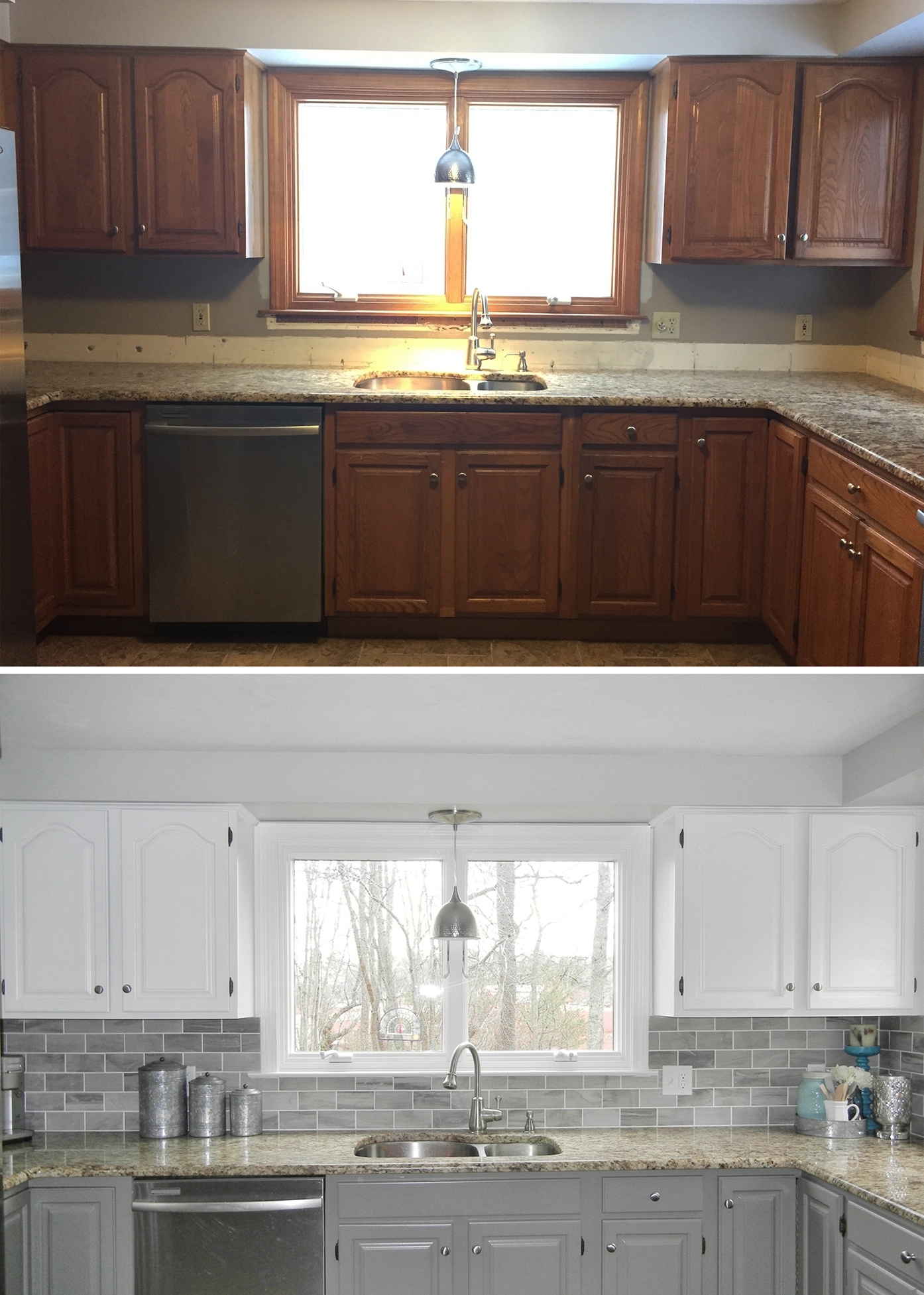 تبدیل کابینت قدیمی چوبی به ام دی اف جدید سفید