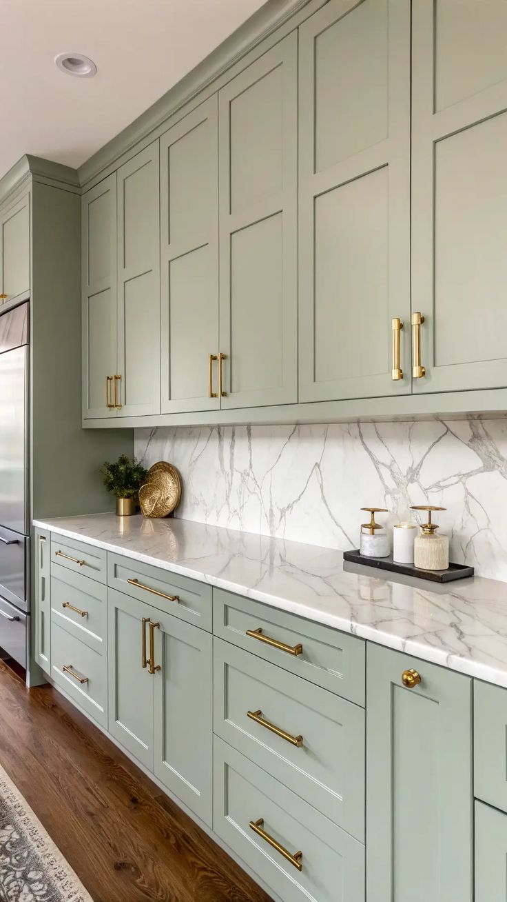 کابینت نئوکلاسیک سبز