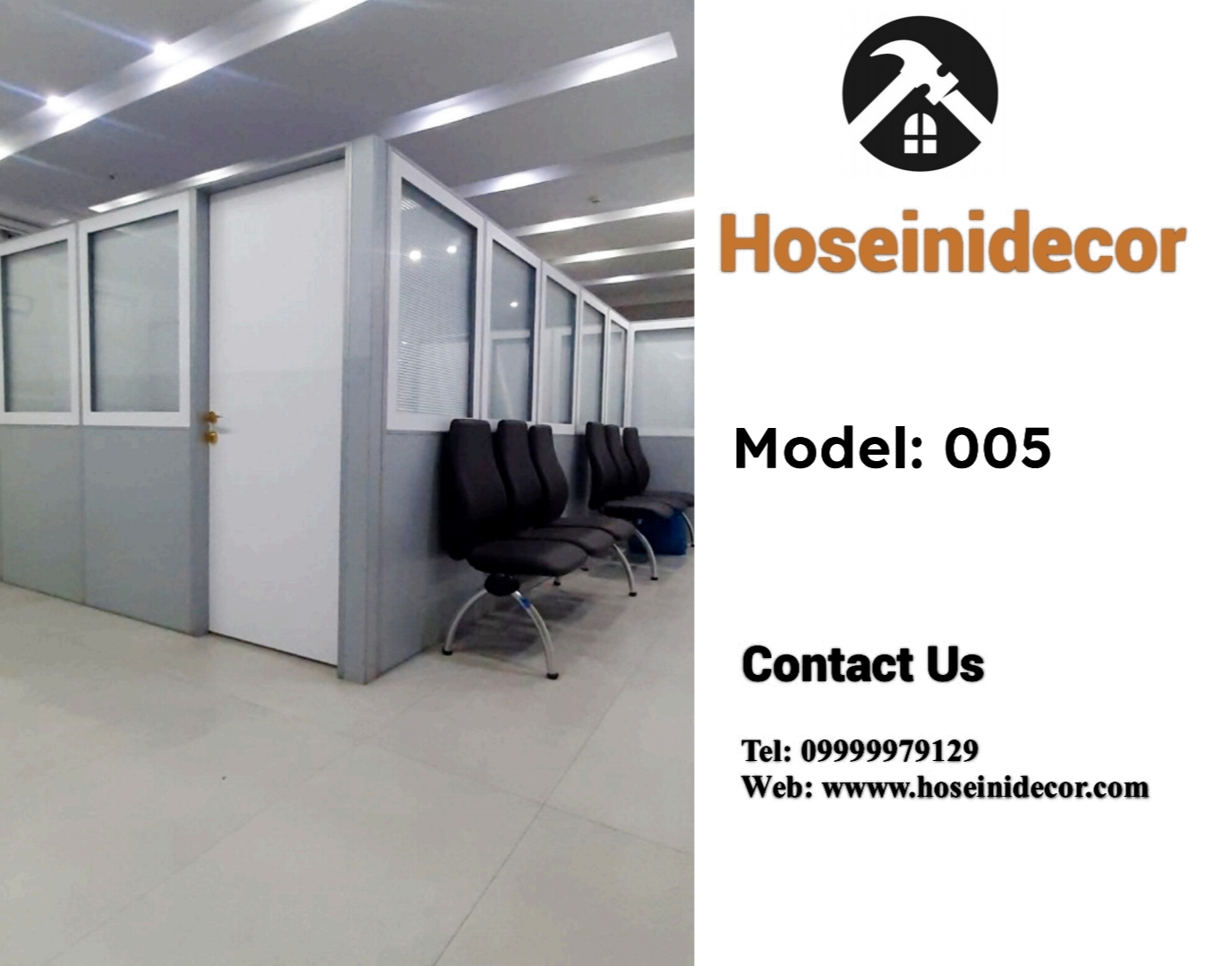 پارتیشن اداری با پرده کرکره ای حسینی دکور