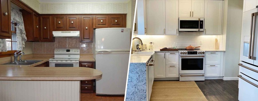 تحول کابینت آشپزخانه با تغییر متریال